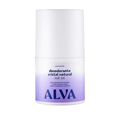 Desodorante Roll on Cristal Natural Lavanda Vegano 50ml  - Alva