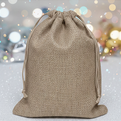 Embalagem para presente - Saco Rustico de Juta 23cm x 17cm