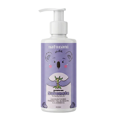 Sabonete da Cabeca aos Pes Probiotico Banho de Coala 200ml - Natunani