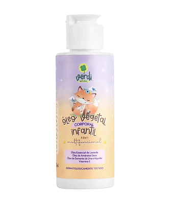 Óleo Vegetal Corporal Infantil 100% Natural 120ml - Verdi