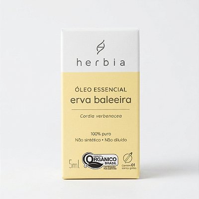 Óleo Essencial Erva Baleeira Orgânico - conforto muscular e articular 5ml -Herbia