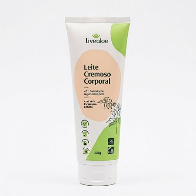 Leite Cremoso Corporal  230g - Livealoe