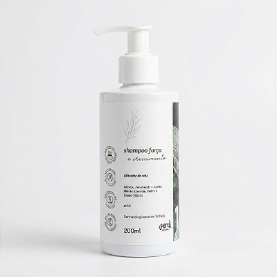 Shampoo Natural para Força e Crescimento Capilar 200ml - Verdi