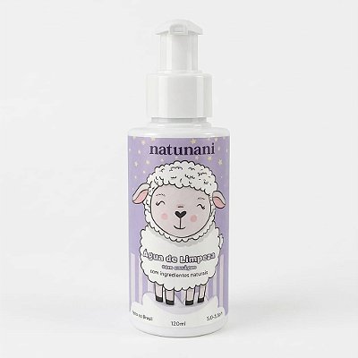 Água de Limpeza Sem Enxágue - Troca de Fraldas e higiene do rosto e mãos 120ml - Natunani