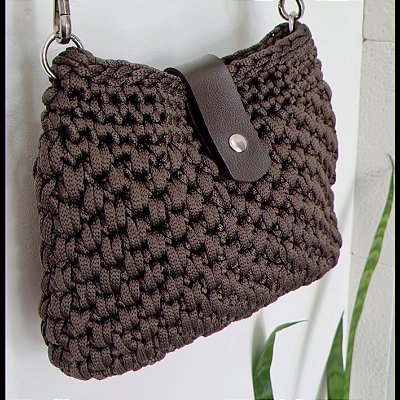 Bolsa Crochê Poli-Marrom Tabaco