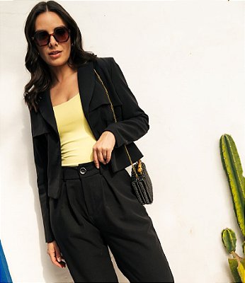 Blazer Cropped-Preto P