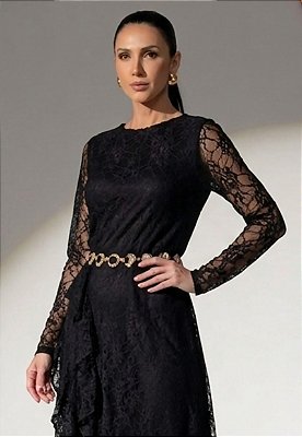 Blusa de Renda - Preta 40