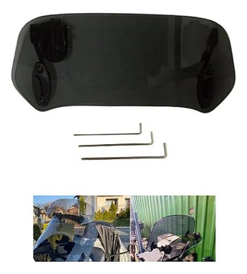 BOLHA POLICARBONATO DEFLETOR 30X11 C/REGULAGEM UNIVERSAL FUME CLARO