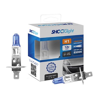 LAMPADA SUPER BRANCA H1 (PAR) - SHOCKLIGHT
