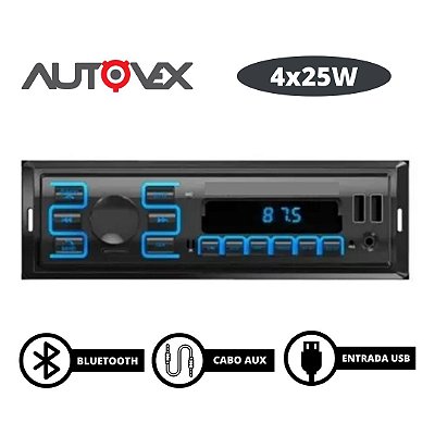 SOM AUTOMOTIVO USB/BT  4x25W - AUTOVEX
