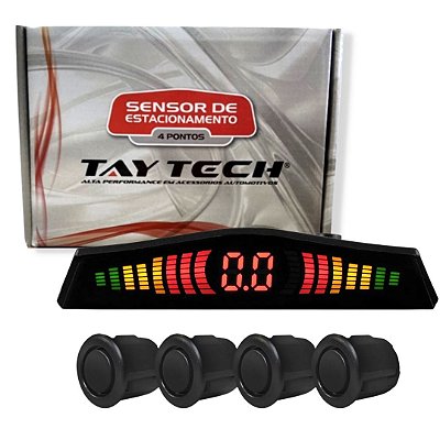 SENSOR DE ESTACIONAMENTO PRETO BRILHO - TAY TECH