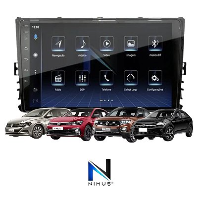 KIT CHICOTE + MOLDURA PAINEL 9'' ORIGINAL VW - T-CROSS 20/ POLO 17/ VIRTUS 17/ NIVUS 20/ - NIMUS LUMINA