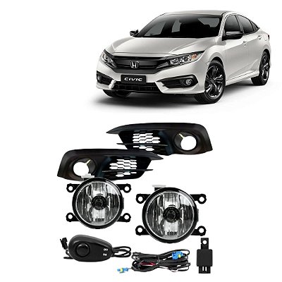 KIT FAROL AUX CIVIC 17 MOLD/PRETA BT/ORG - SUNS
