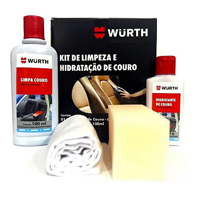 KIT LIMPEZA E HIDRATAÇÃO DE COURO - WURTH 0893014003