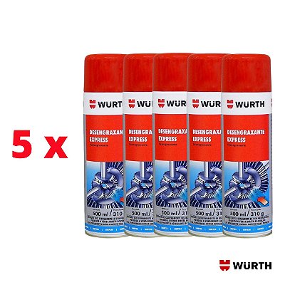 KIT 5 x DESENGRAXANTE EXPRESS 500ML - WURTH 0893650987