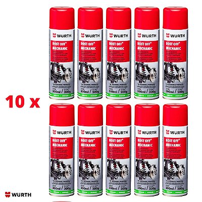 KIT 10 x DESENGRIPANTE  ROST  OFF MECHANIC 300ML - WURTH 0890200301