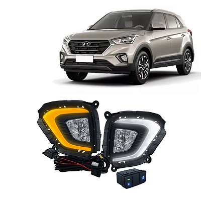KIT FAROL AUX CRETA 20/ BT/ORIG C/DRL - SHOCKLIGHT