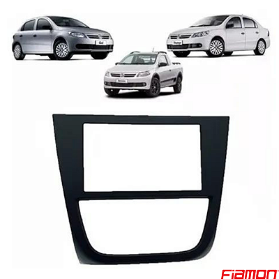 MOLDURA PAINEL 7" GOL/VOYAGE/SAVEIRO G5 C/ SUPORTE 2 BOTÕES - 2372MD FIAMON