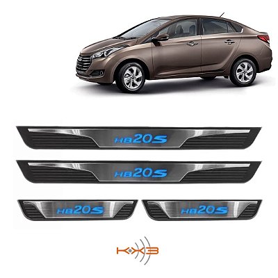 SOLEIRA HB20S SEDAN C/LED METALICA - KX3