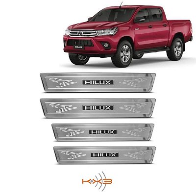 SOLEIRA HILUX 12/ C/ LED METALICA - KX3