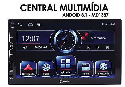 CENTRAL MULTIMIDIA ANDROID - 7 POLEGADAS USB/BT/ESP/GPS/TOUCH SCREEN - CINOY