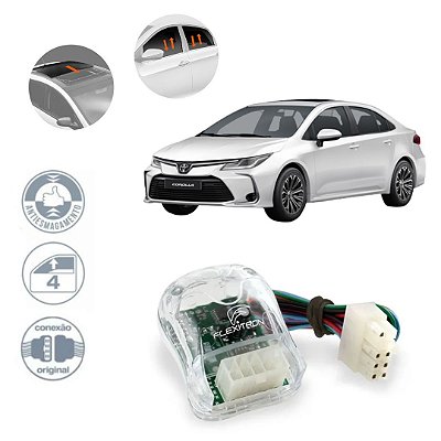 CENTRALINA VIDRO + RETROVISOR COROLLA ALTIS PREMIUM 20/ - FCT-VTD-TY-CR4.5 - FLEXITRON