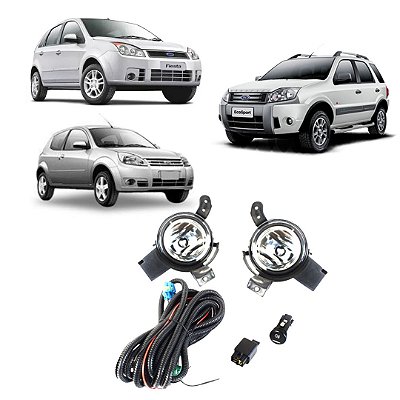 KIT FAROL AUX ECOSPORT 08/12 FIESTA 07/10 KA 08/11 S/GRADE BT/ORIG - SHOCKLIGHT