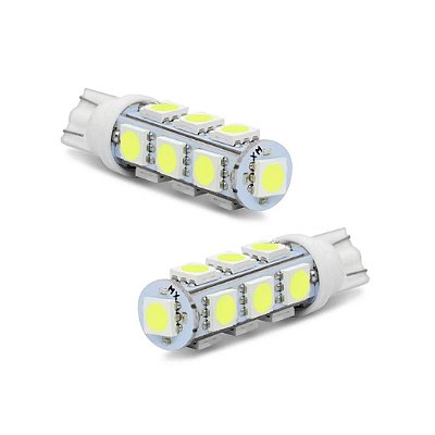 LAMPADA LED T10 PINGO ESMAGADO 13LED TORRE (PAR) - VELOX