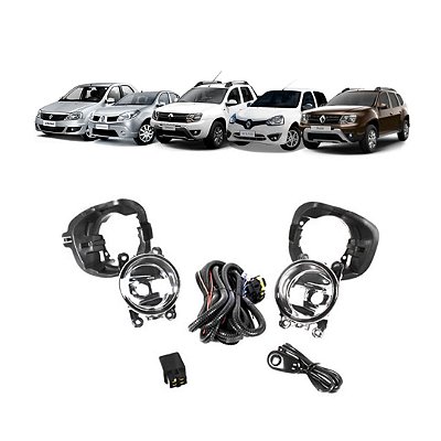 KIT FAROL AUX SANDERO 07/11 LOGAN 06/11 CLIO/DUSTER 13/ BT/ALT - SHOCKLIGHT