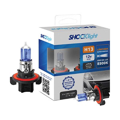 LAMPADA SUPER BRANCA H13 (PAR) -SHOCKLIGHT