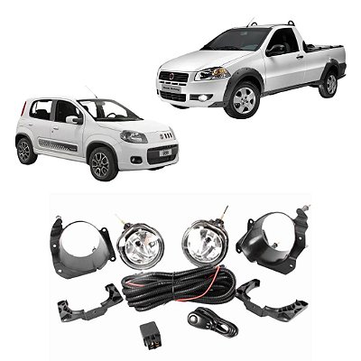 KIT FAROL AUX STRADA WORK 12/14 UNO 10/ BT/ALT - SHOCKLIGHT
