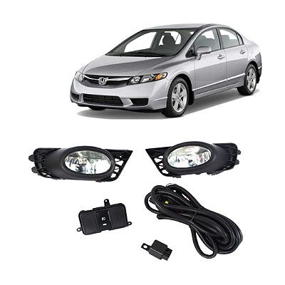 KIT FAROL AUX NEW CIVIC 09/11 C/GR BT/ORIG- SHOCKLIGHT