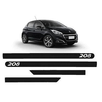FRISO LAT  PEUGEOT 208 PRETO PERLA NERA 4PÇS