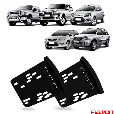 MOLDURA PAINEL 7" FOCUS 00/08 KA 08/13 ECOSPORT 03/07 RANGER 95/12 F250 98/12 2DIN PRETA - 2689MD FIAMON