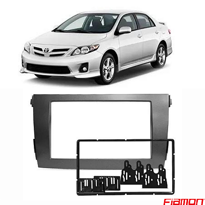 MOLDURA PAINEL 7" COROLLA 08/13 2DIN GRAF - 2870MD FIAMON
