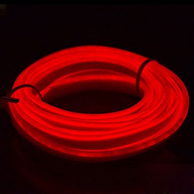 KIT FITA LED NEON PAINEL INTERIOR CARRO 5 METROS VERMELHO