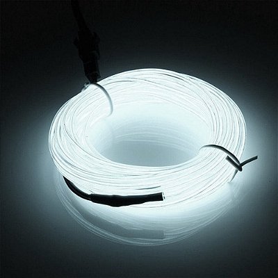 KIT FITA LED NEON PAINEL INTERIOR CARRO 5 METROS BRANCO