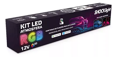 KIT LED ATMOSFERA RGB 12V POR CONTROLE