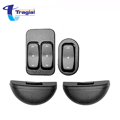 KIT VIDRO ELÉTRICO MOBI 16/ TRASEIRO - TRAGIAL