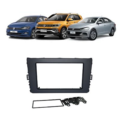 MOLDURA PAINEL 7" POLO/VIRTUS 18/ T-CROSS 19/ NIVUS 20/ PRETO FOSCO - FIAMON