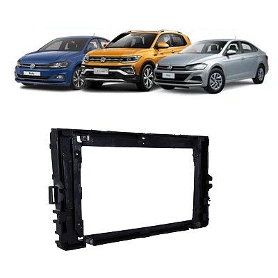 MOLDURA PAINEL 9" POLO/VIRTUS 18/ T-CROSS 19/ NIVUS 20/ PRETO FOSCO - EXPEX