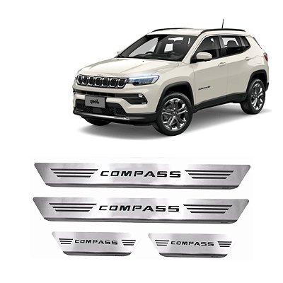 SOLEIRA AÇO ESCOVADO JEEP COMPASS 17/ JP02500043