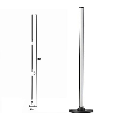 Luminária de Chão Led 140CM 6W Perfil CCT Bivolt Ecoforce