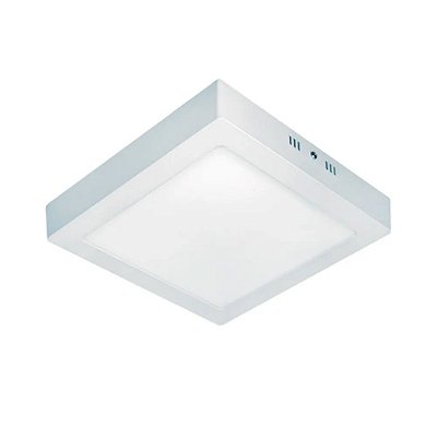 Plafon Painel Led Sobrepor Quadrado 24W Quente 3000K Branco