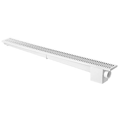 Ralo Linear Modulável Sifonado 70cm com Grelha Branco Herc