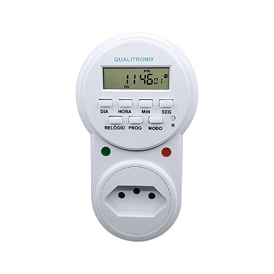 Timer Digital Temporizador 20Programações Bivolt Qualitronix