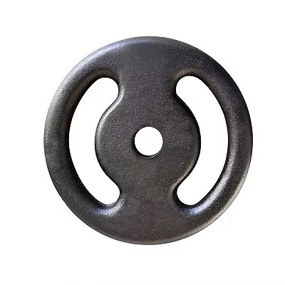 Anilha de Ferro Pintada Peso Academia Treino 5Kg Preta