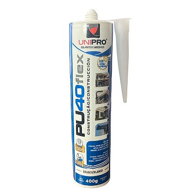 Adesivo de Silicone PU40 Flex para Construção Branco Unipro