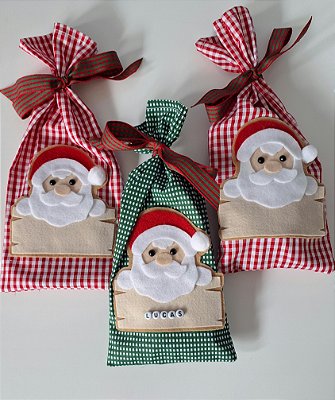 Saquinho do Papai Noel personalizável