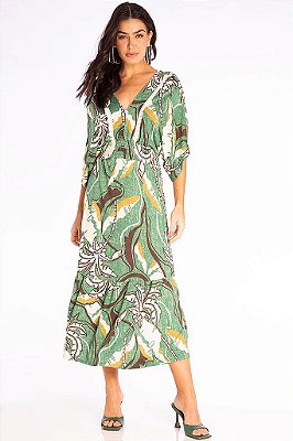 Vestido Floral Verde Paradise